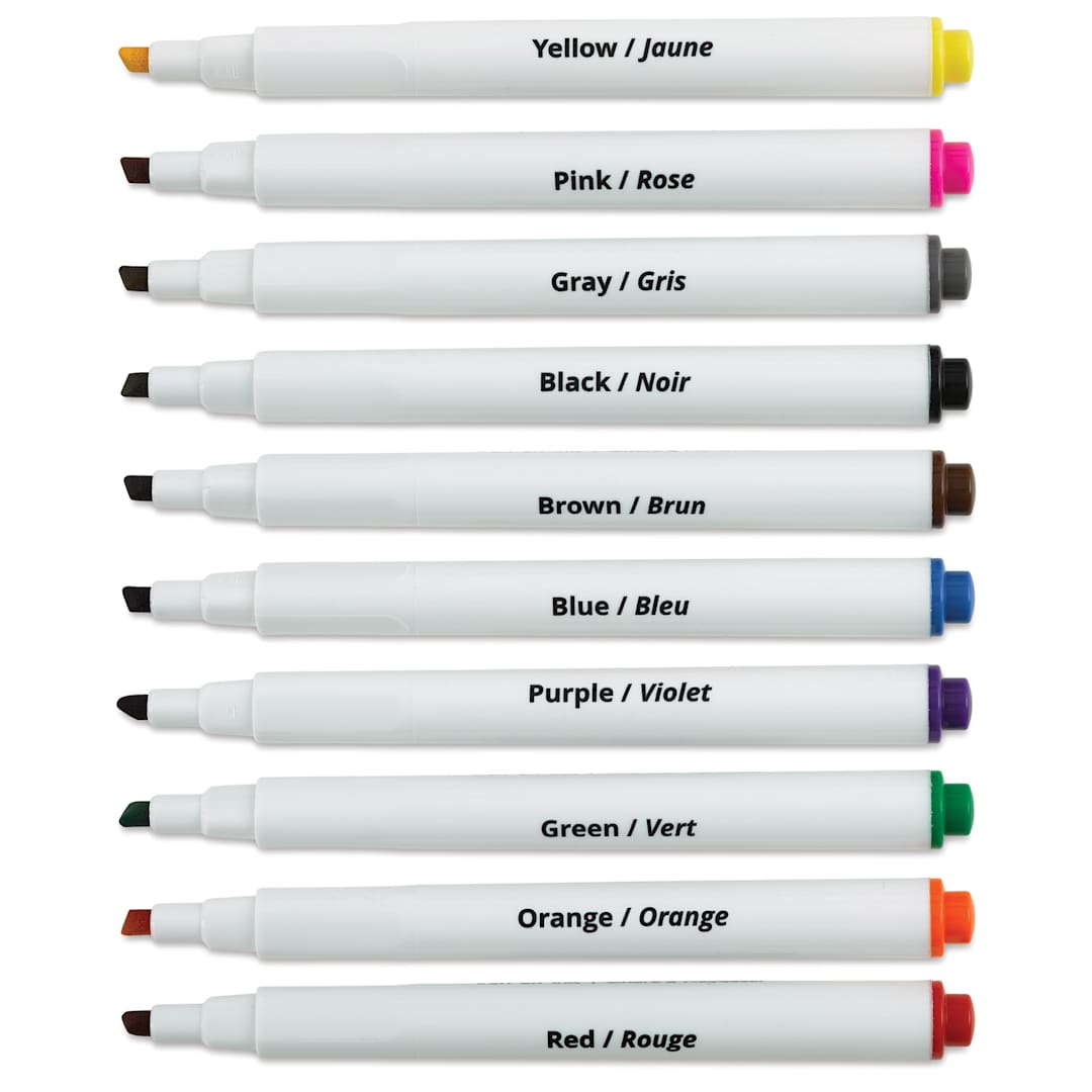 Open in modal - Artesprix Sublimation Markers - Chisel-Tip, Set of 10 (markers with caps removed)