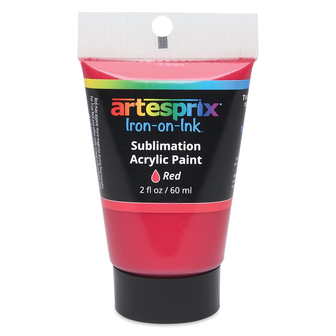 Open in modal - Artesprix Sublimation Acrylic Paint - Red, 2 oz Tube