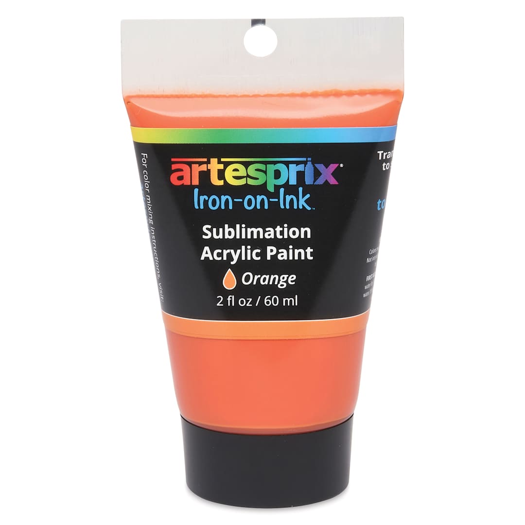 Open in modal - Artesprix Sublimation Acrylic Paint - Orange, 2 oz Tube