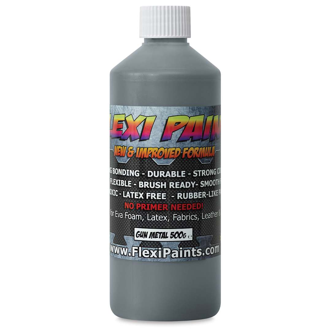 Open in modal - Flexi Paint Waterbased Flexible Cosplay Paint - Metallic Gun Metal, 500 g (1.10 lb)