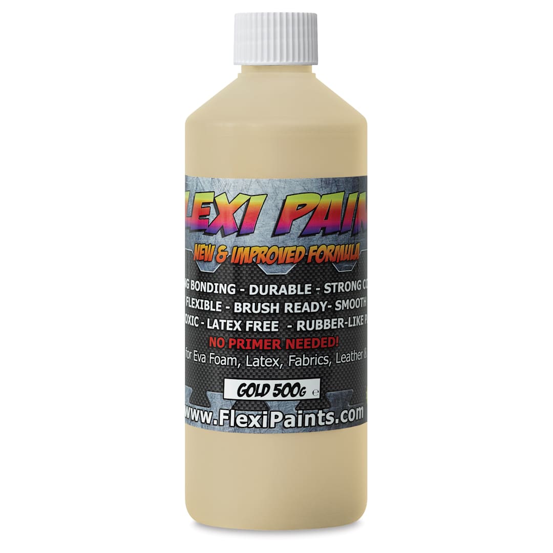 Open in modal - Flexi Paint Waterbased Flexible Cosplay Paint - Metallic Gold, 500 g (1.10 lb)