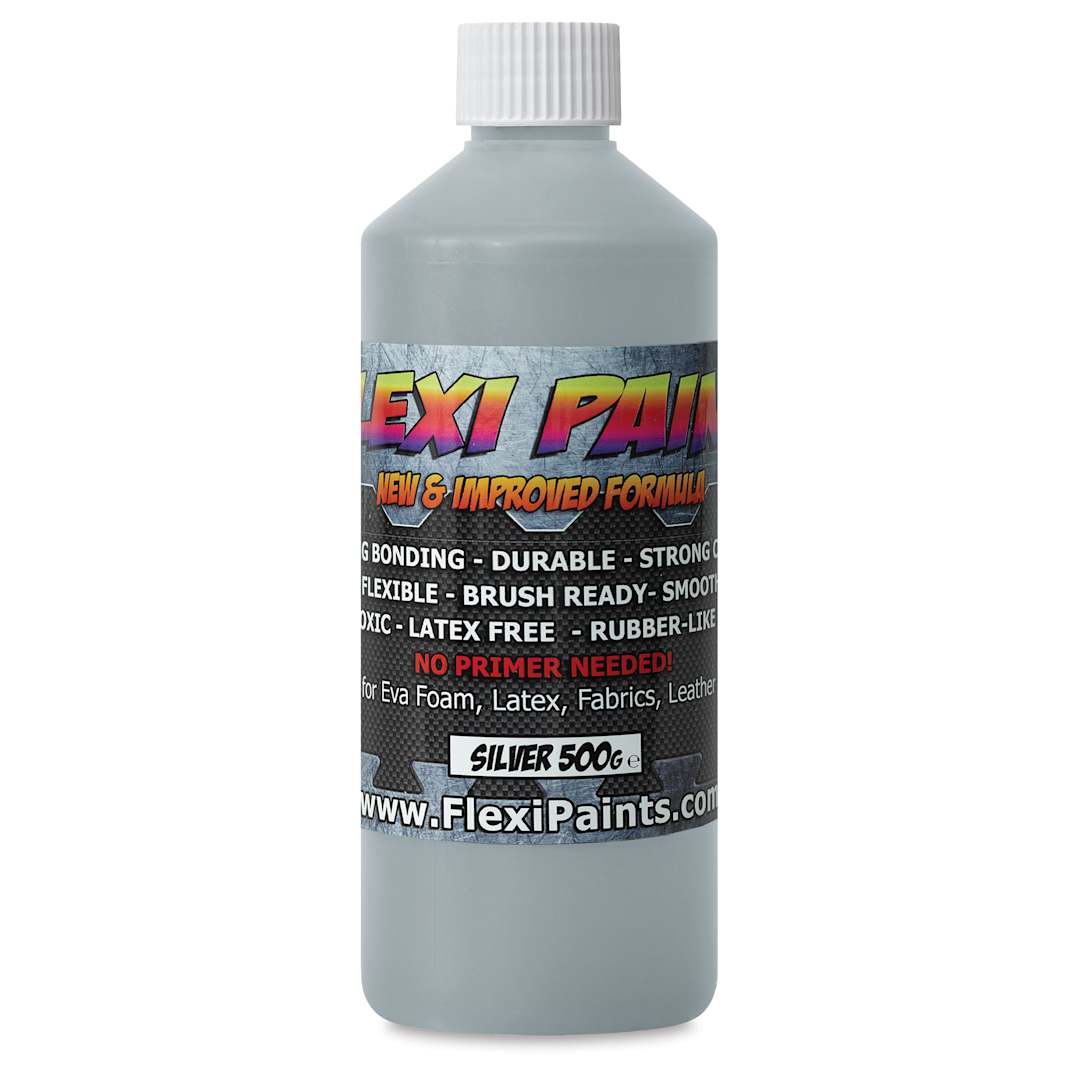 Open in modal - Flexi Paint Waterbased Flexible Cosplay Paint - Metallic Silver, 500 g (1.10 lb)