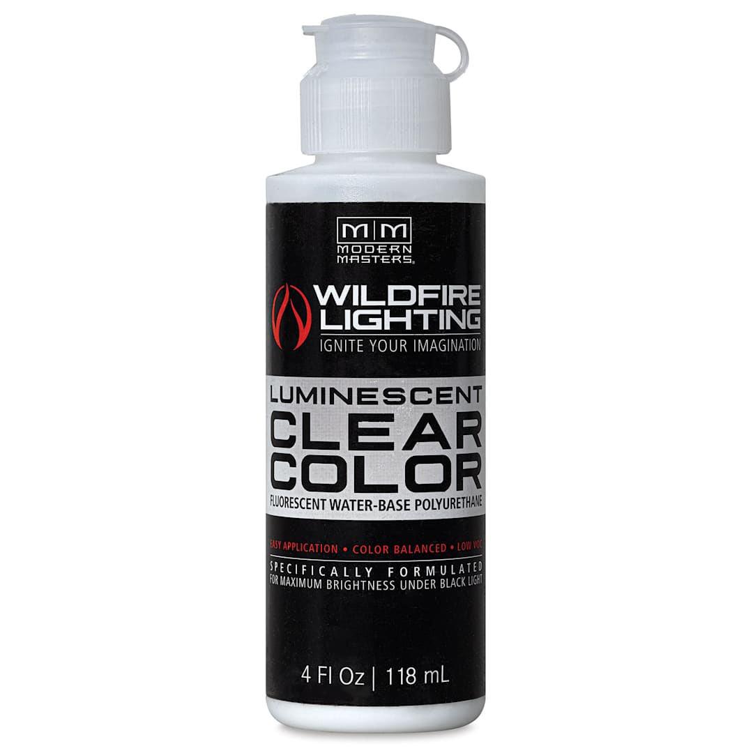 Open in modal - Wildfire Invisible Clear Color Luminescent Polyurethane Paint - Yellow, Flat, 4 oz Bottle