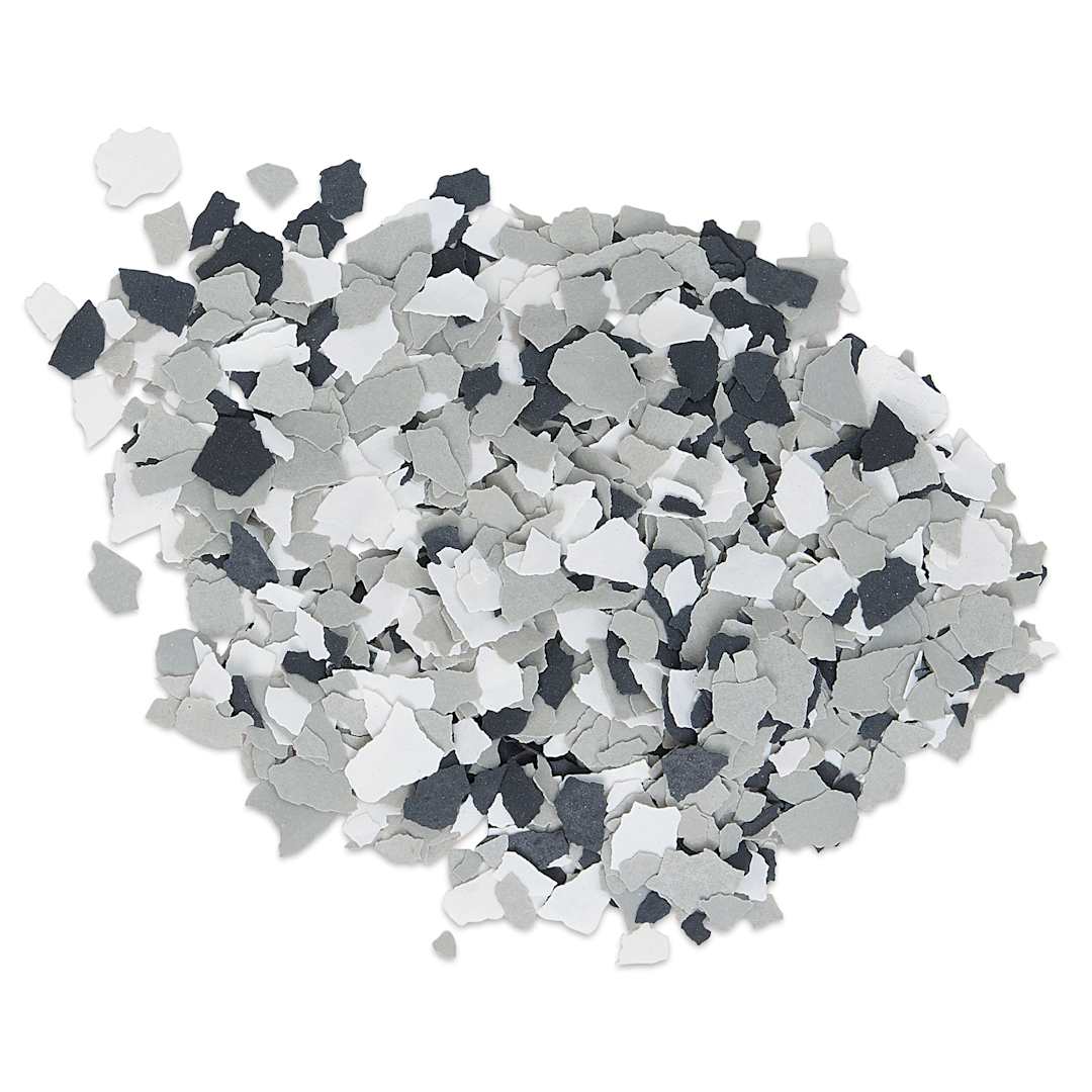 Open in modal - Plaid FolkArt Terrazzo Color Chip Flakes - Grey Multi, 2.47 oz