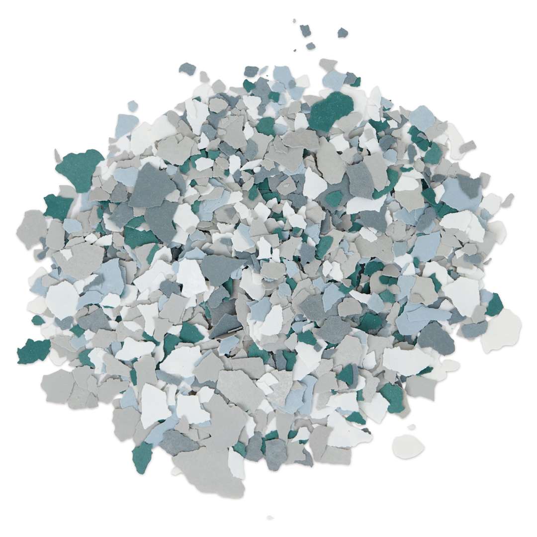 Open in modal - FolkArt Terrazzo Color Chip Flakes - Teal Multi, 2.47 oz