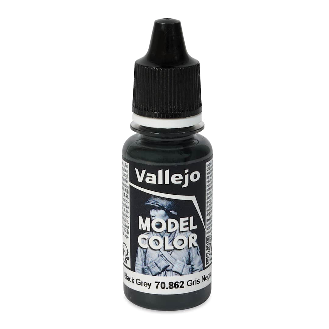 Open in modal - Vallejo Acrylic Model Color Paint - Black Grey, 18 ml