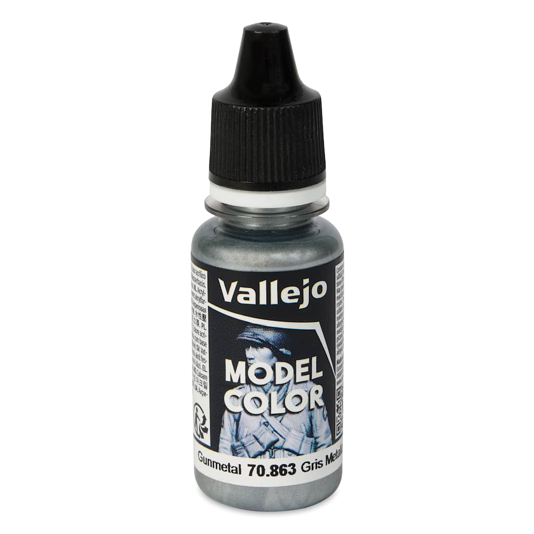 Open in modal - Vallejo Acrylic Model Color Paint - Gunmetal, 18 ml