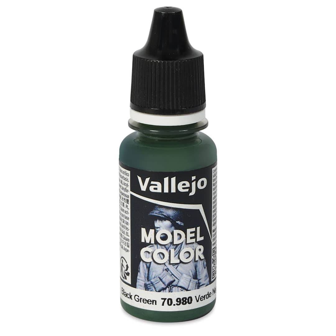 Open in modal - Vallejo Acrylic Model Color Paint - Black Green, 18 ml
