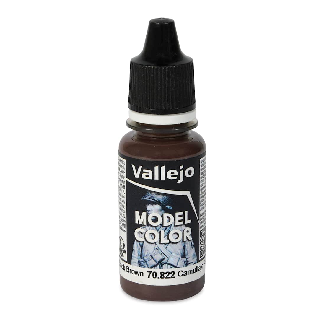 Open in modal - Vallejo Acrylic Model Color Paint - Camouflage Black Brown, 18 ml
