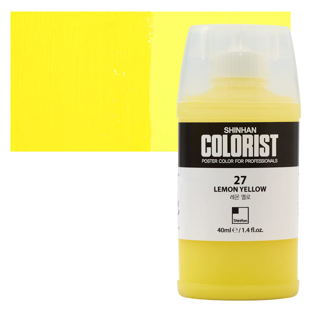 Open in modal - ShinHan Colorist Poster Color Paint - Lemon Yellow, 40 ml