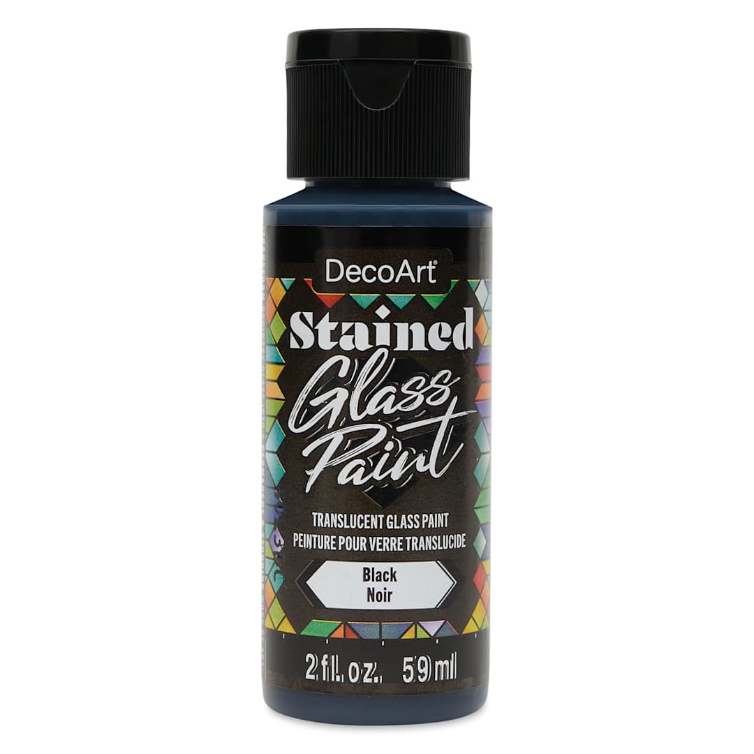 Open in modal - DecoArt Stained Glass Paint - Black, 2 oz bottle