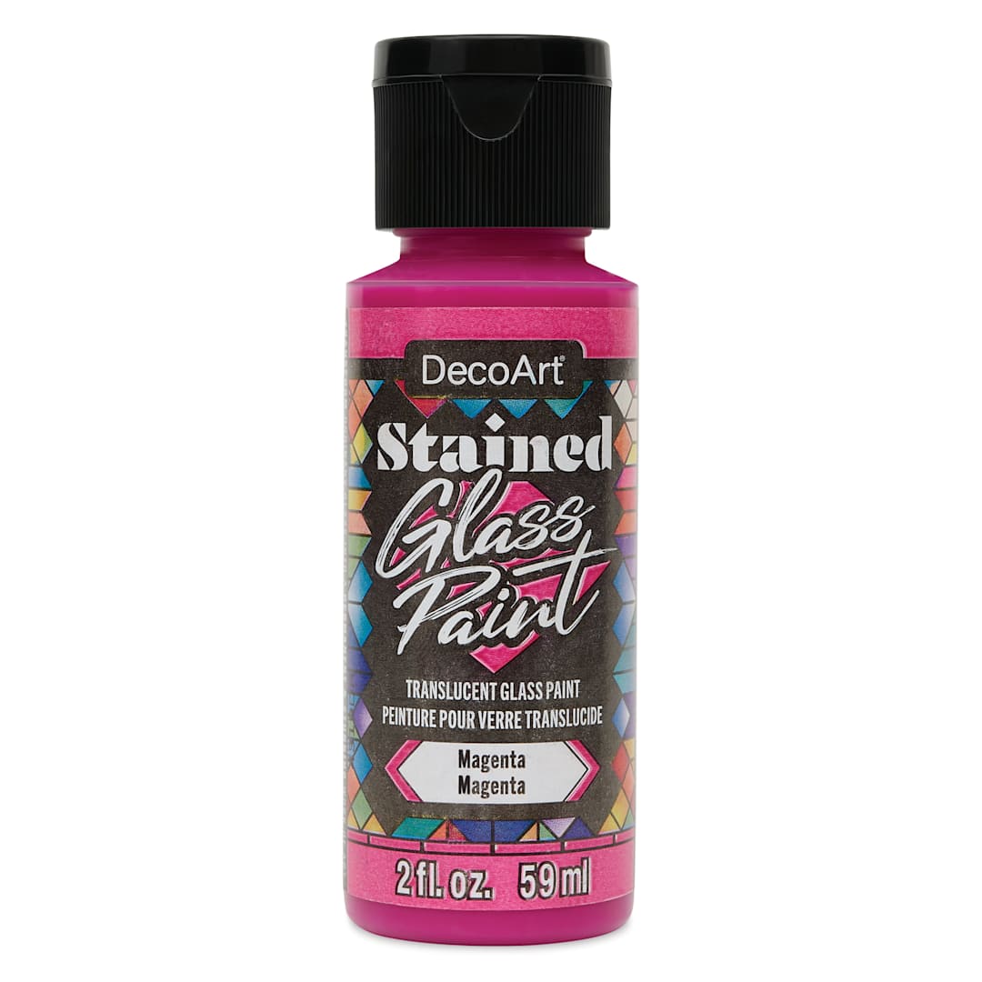 Open in modal - DecoArt Stained Glass Paint - Magenta, 2 oz bottle