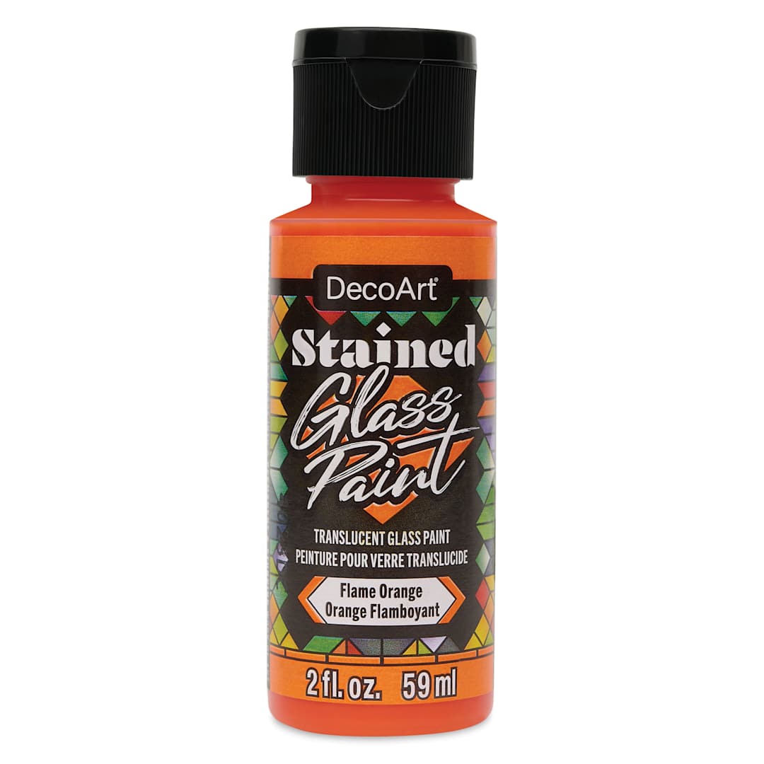 Open in modal - DecoArt Stained Glass Paint - Flame Orange, 2 oz bottle