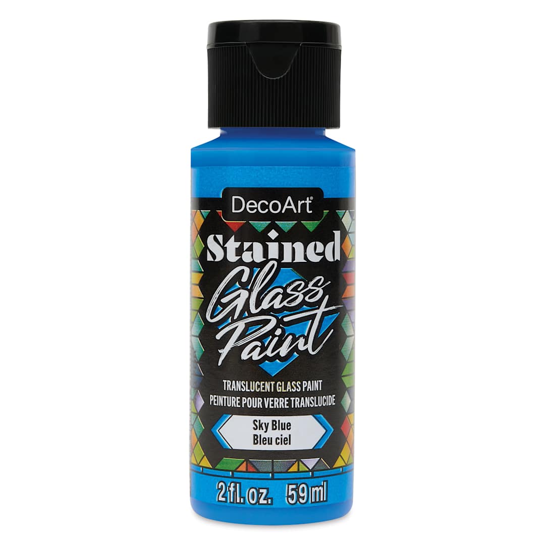 Open in modal - DecoArt Stained Glass Paint - Sky Blue, 2 oz bottle