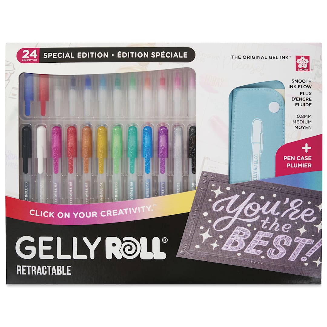Open in modal - Sakura Gelly Roll Retractable Limited Edition Pens, front of the packaging