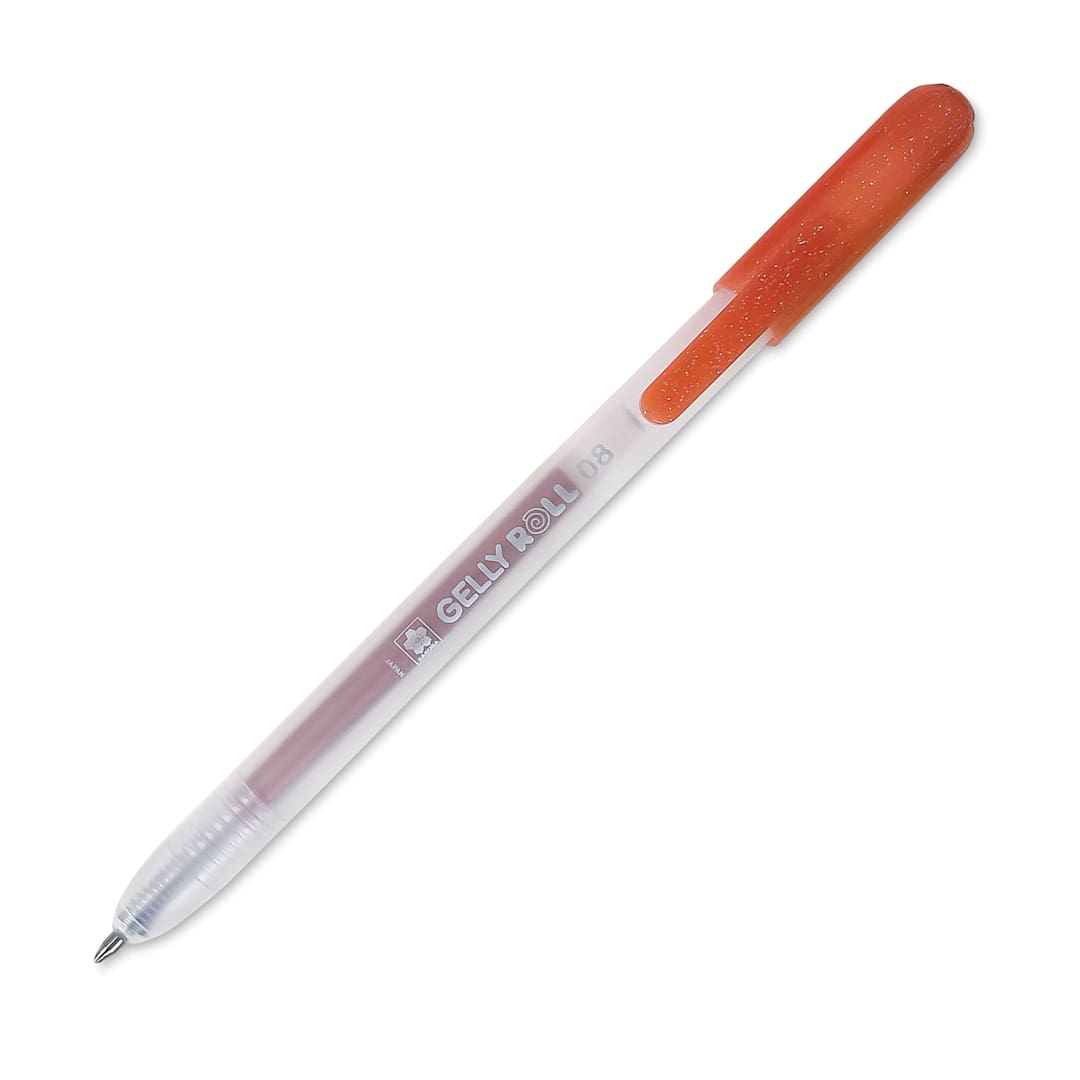 Open in modal - Sakura Gelly Roll Retractable Metallic Pen - Copper, tip extended
