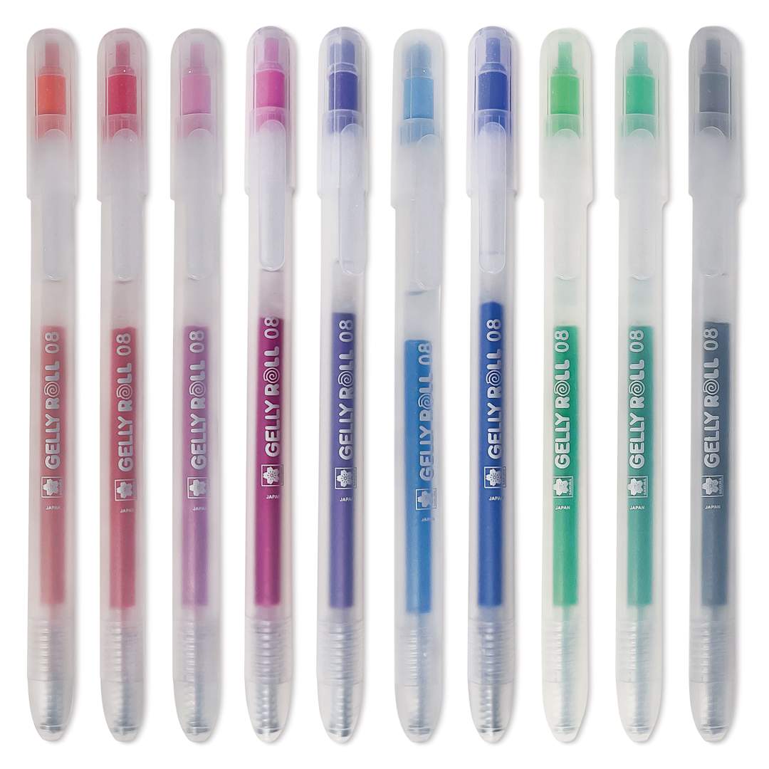 Open in modal - Sakura Gelly Roll Retractable Stardust Pen - Set of 10, out of packaging
