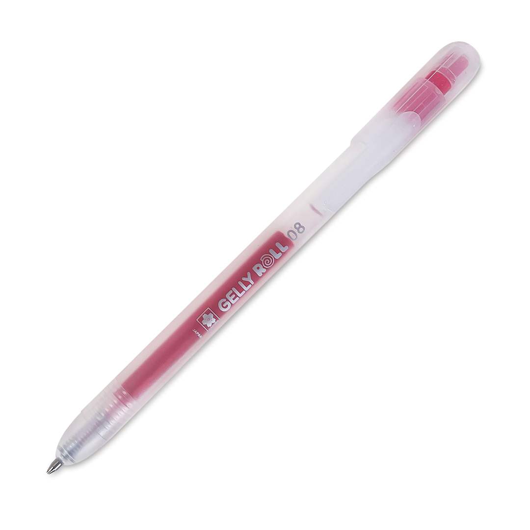 Open in modal - Sakura Gelly Roll Retractable Stardust Pen - Red Star, tip extended