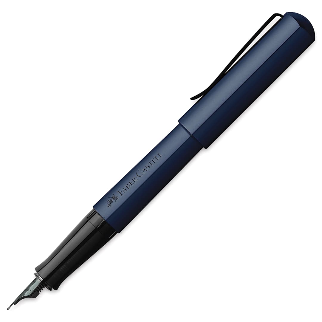 Open in modal - Faber-Castell Hexo Fountain Pen - Blue, Medium Tip