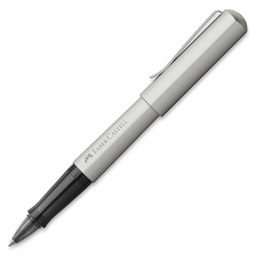 Open in modal - Faber-Castell Hexo Rollerball Pen - Matte Silver