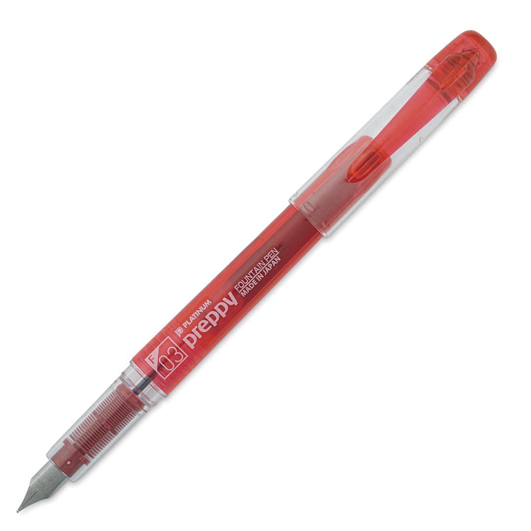 Open in modal - Platinum Preppy Fountain Pen - Red, Fine