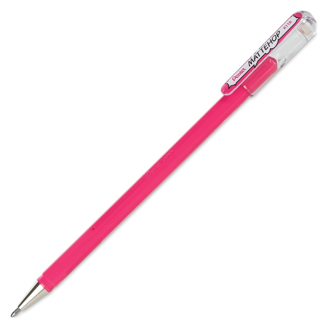 Open in modal - Pentel Arts Hybrid Mattehop Gel Roller Pen - Matte Pink