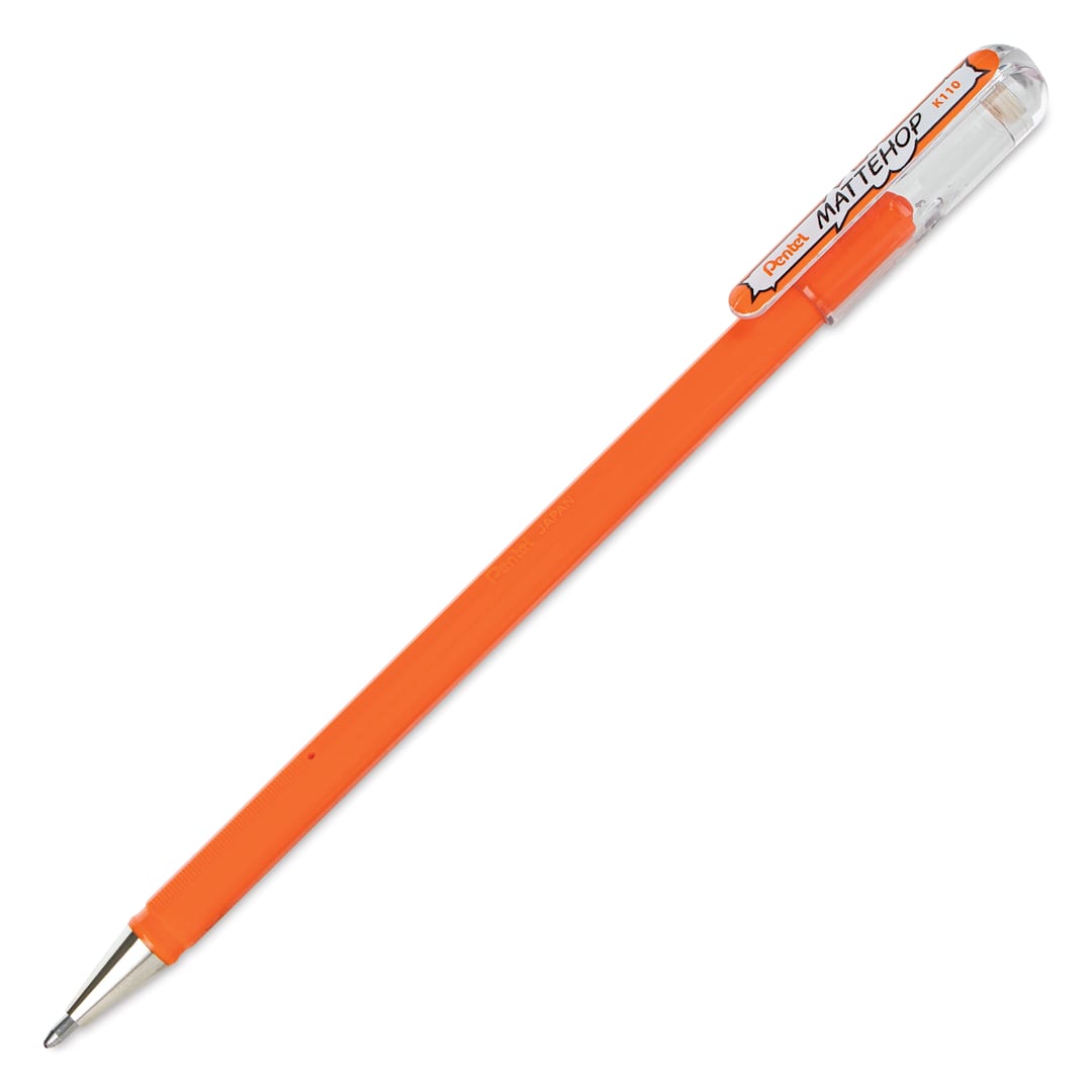 Open in modal - Pentel Arts Hybrid Mattehop Gel Roller Pen - Matte Orange