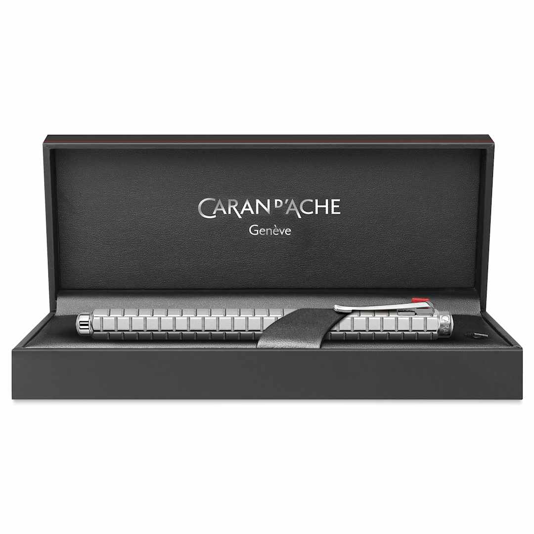 Open in modal - Caran d'Ache Ecridor Avenue Ballpoint Pen - Platinum Coated, in packaging