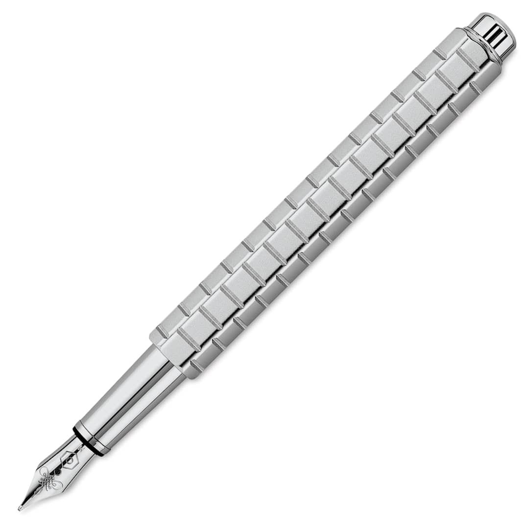 Open in modal - Caran d'Ache Ecridor Avenue Fountain Pen - Platinum Coated, Fine, cap off