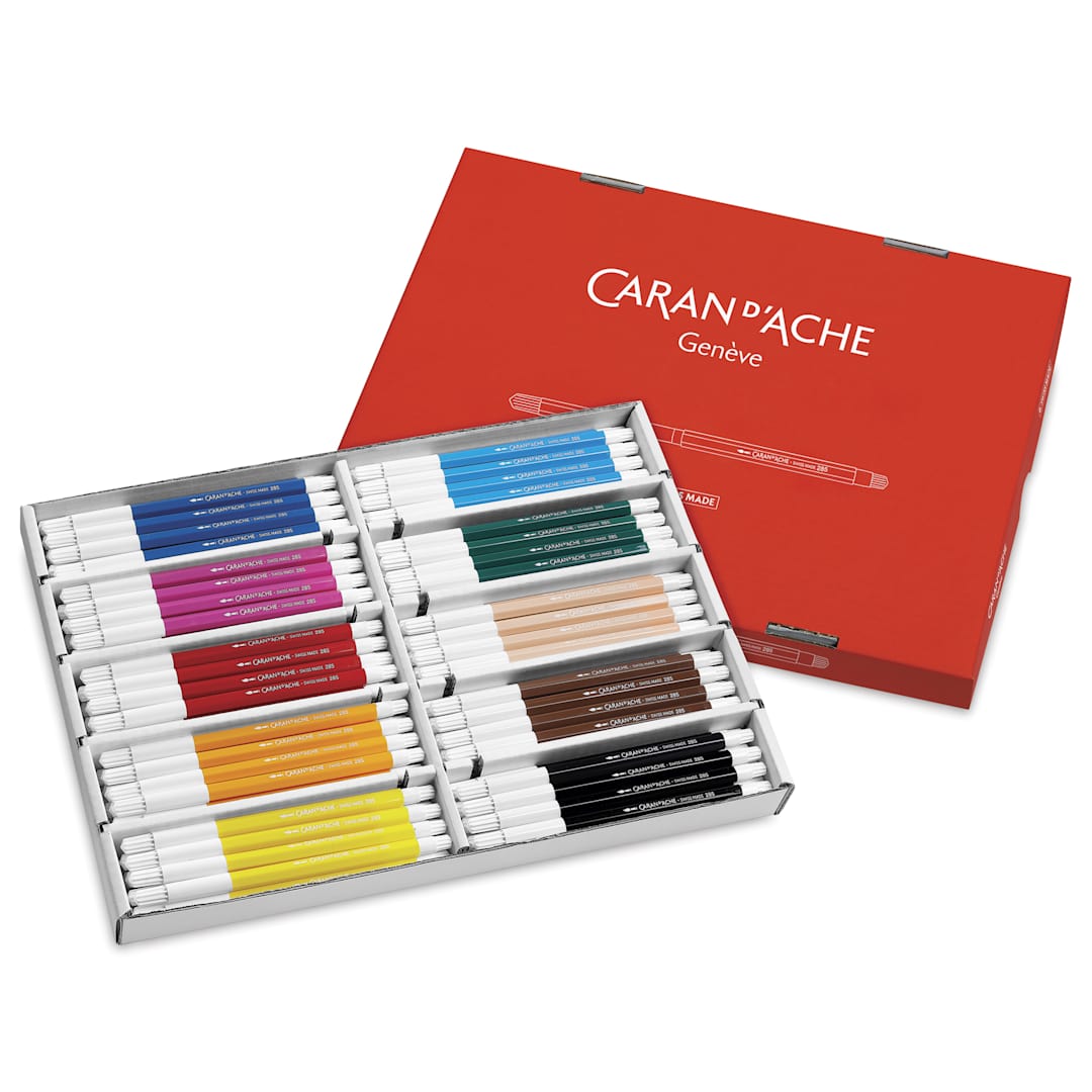 Open in modal - Caran d’Ache Swisscolor Aquarelle Markers - Assorted Colors, Classpack, Set of 100
