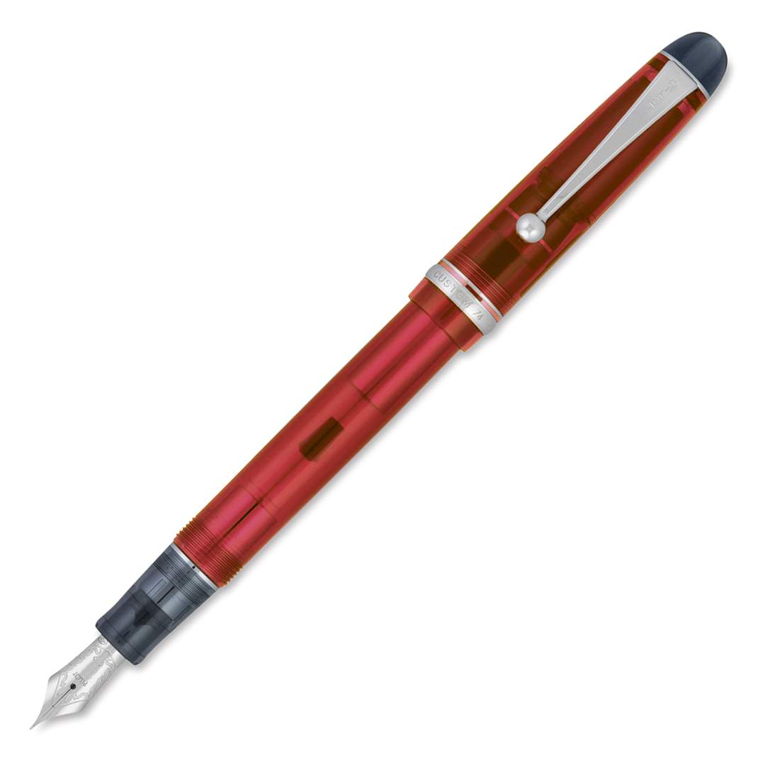 Open in modal - Pilot Custom 74 Fountain Pen - Grenadine, Fine, cap off