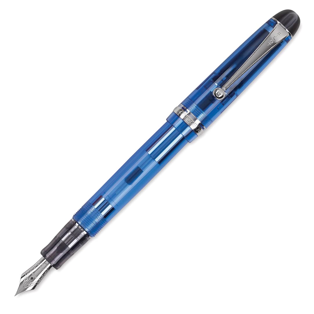 Open in modal - Pilot Custom 74 Fountain Pen - Blue, Fine, cap off