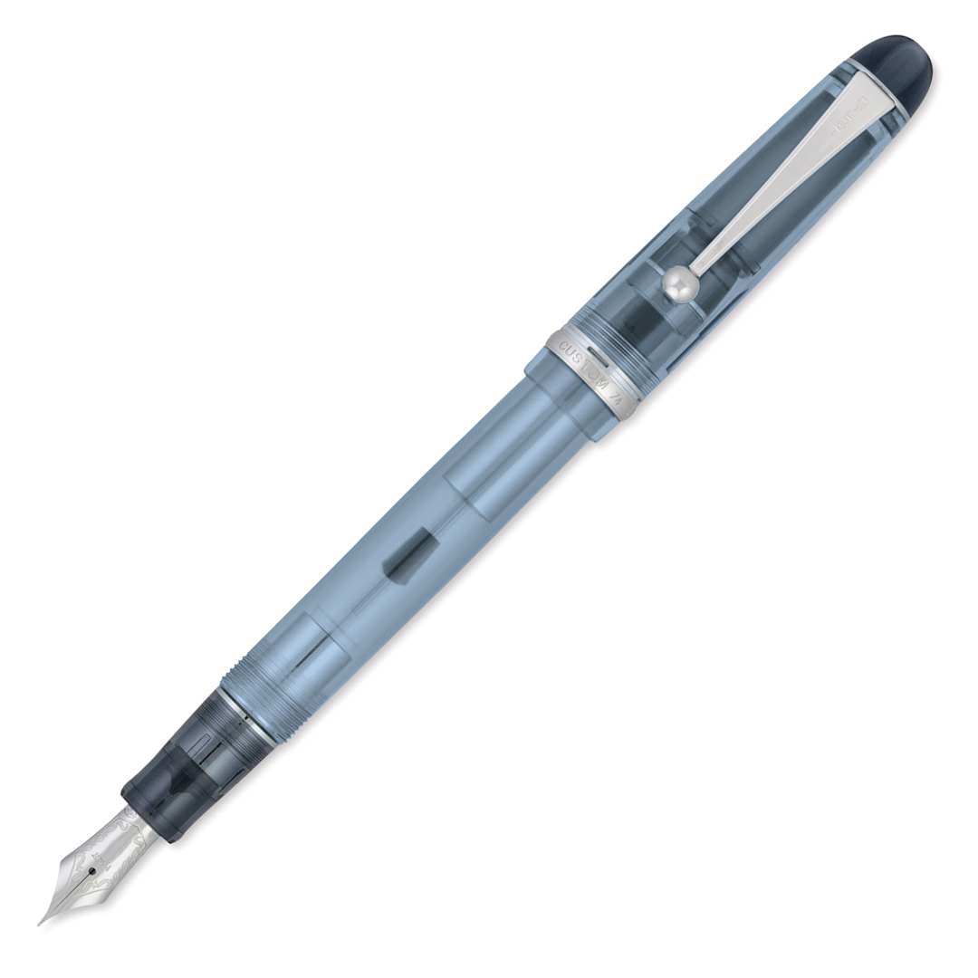 Open in modal - Pilot Custom 74 Fountain Pen - Bluestone, Broad, cap off