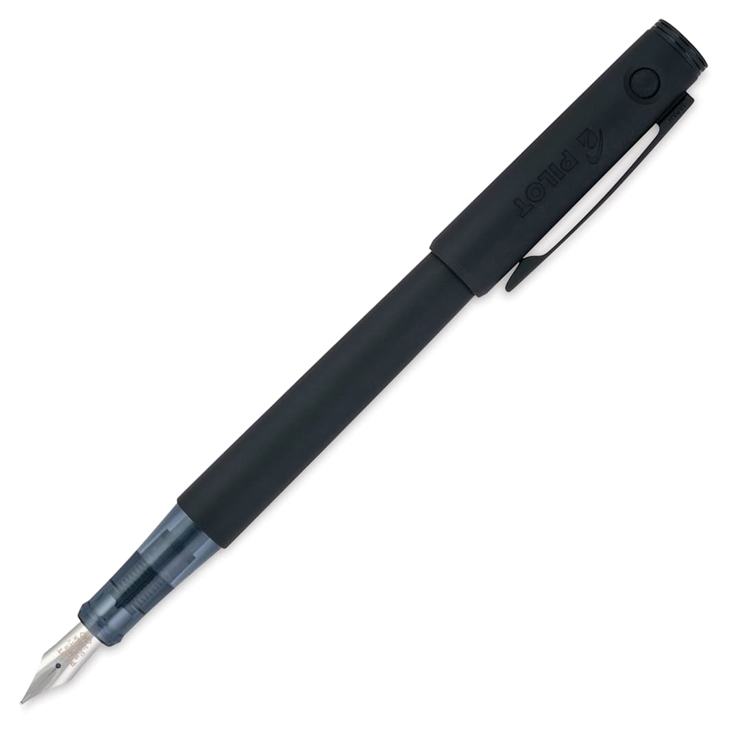 Open in modal - Pilot Explorer Fountain Pen - Black Matte, cap off (image may show a different size nib)
