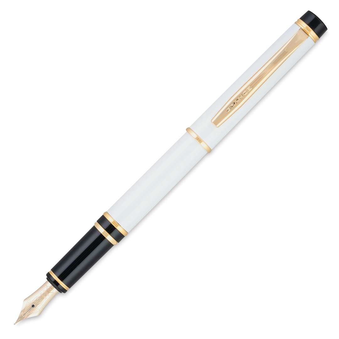 Open in modal - Pilot Grance Fountain Pen - White, cap off (image may show a different size nib)
