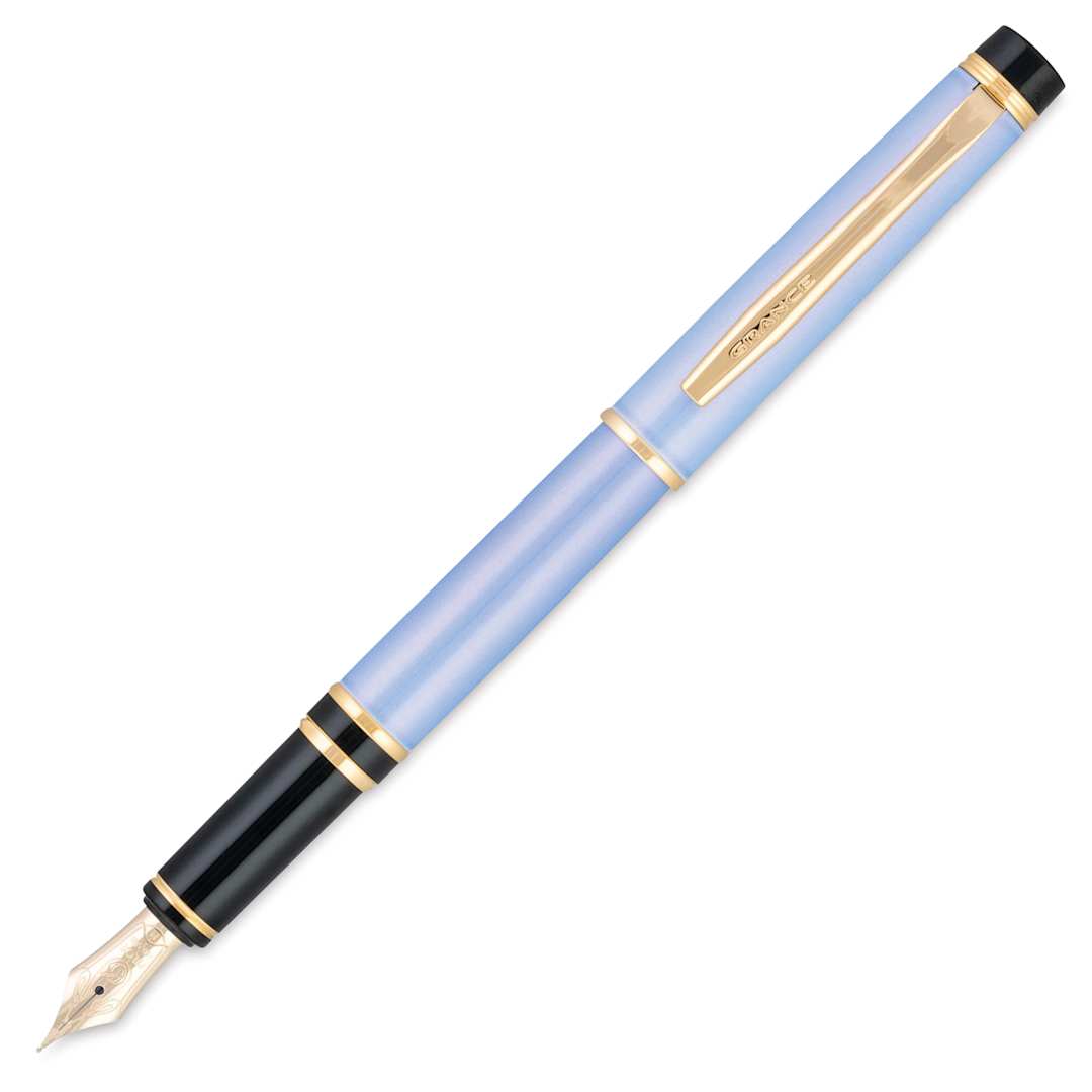 Open in modal - Pilot Grance Fountain Pen - Light Blue, cap off (image may show a different size nib)
