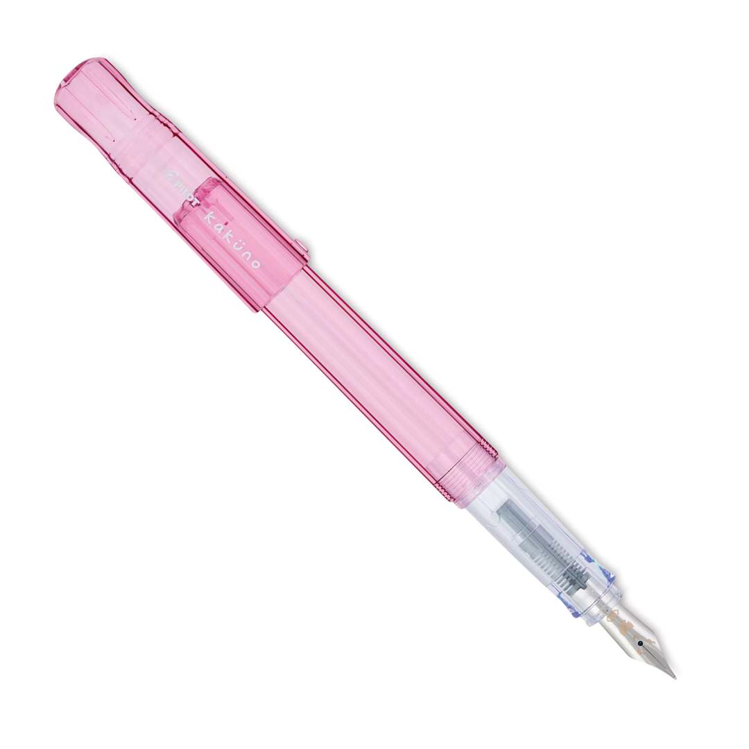 Open in modal - Pilot Kakuno Fountain Pen - Pink, Medium Nib, cap off
