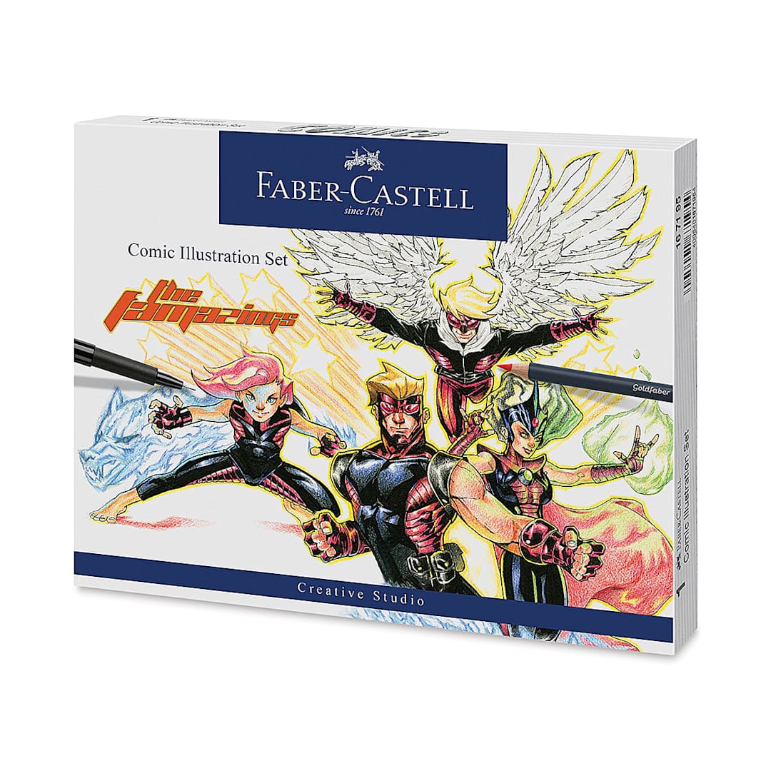 Open in modal - Faber-Castell Pitt Comic Illustration Set - Front of package of Comic Illustration Set