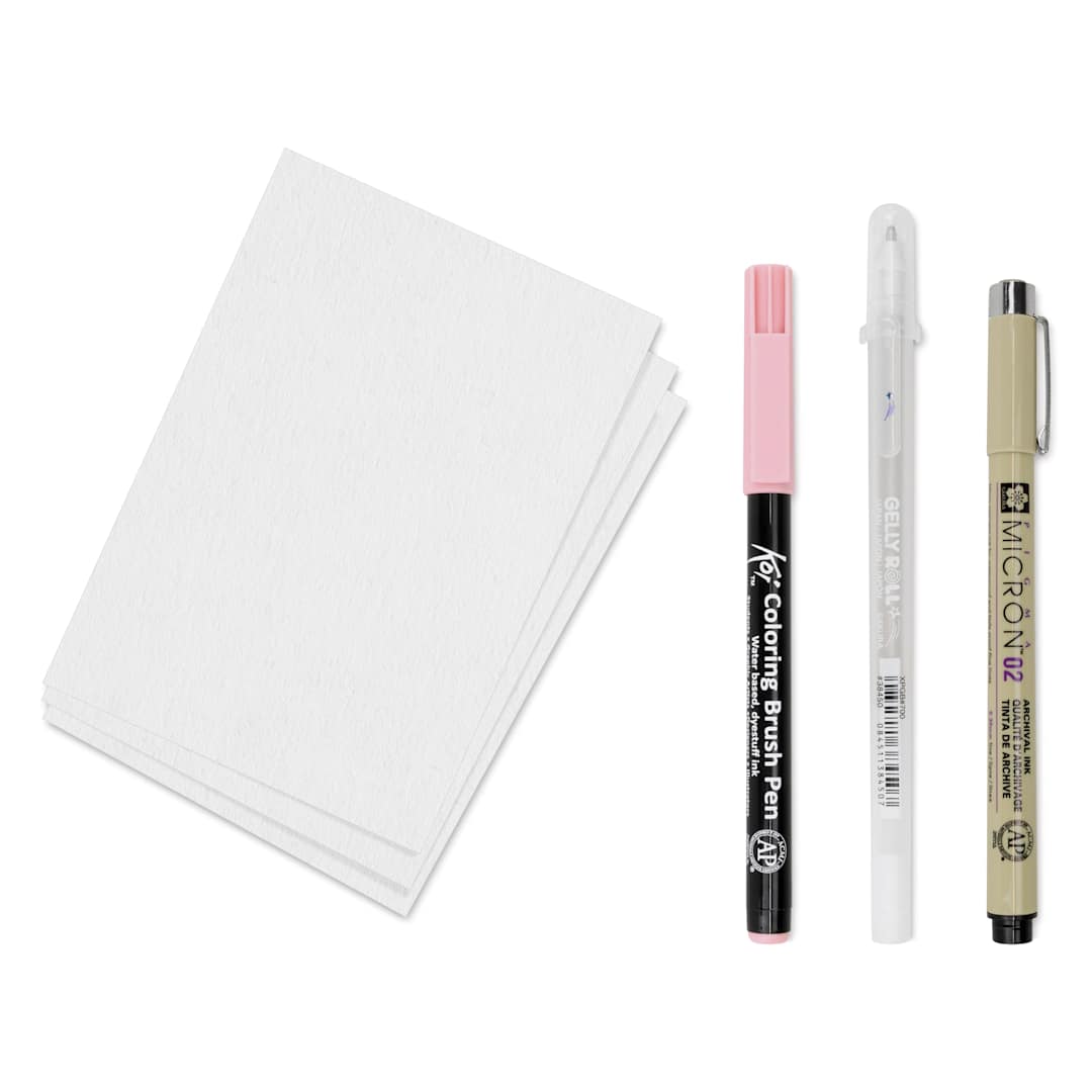 Open in modal - Sakura Creative Kit - Cherry Blossom, contents laid out