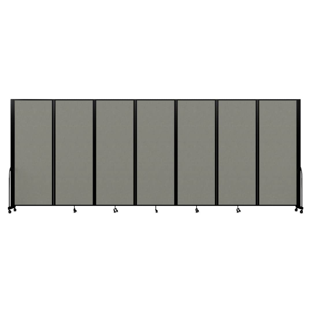 Open in modal - Screenflex Full Motion Room Divider - 7'6" x 19'7", Gray Smoke, 7 Panel