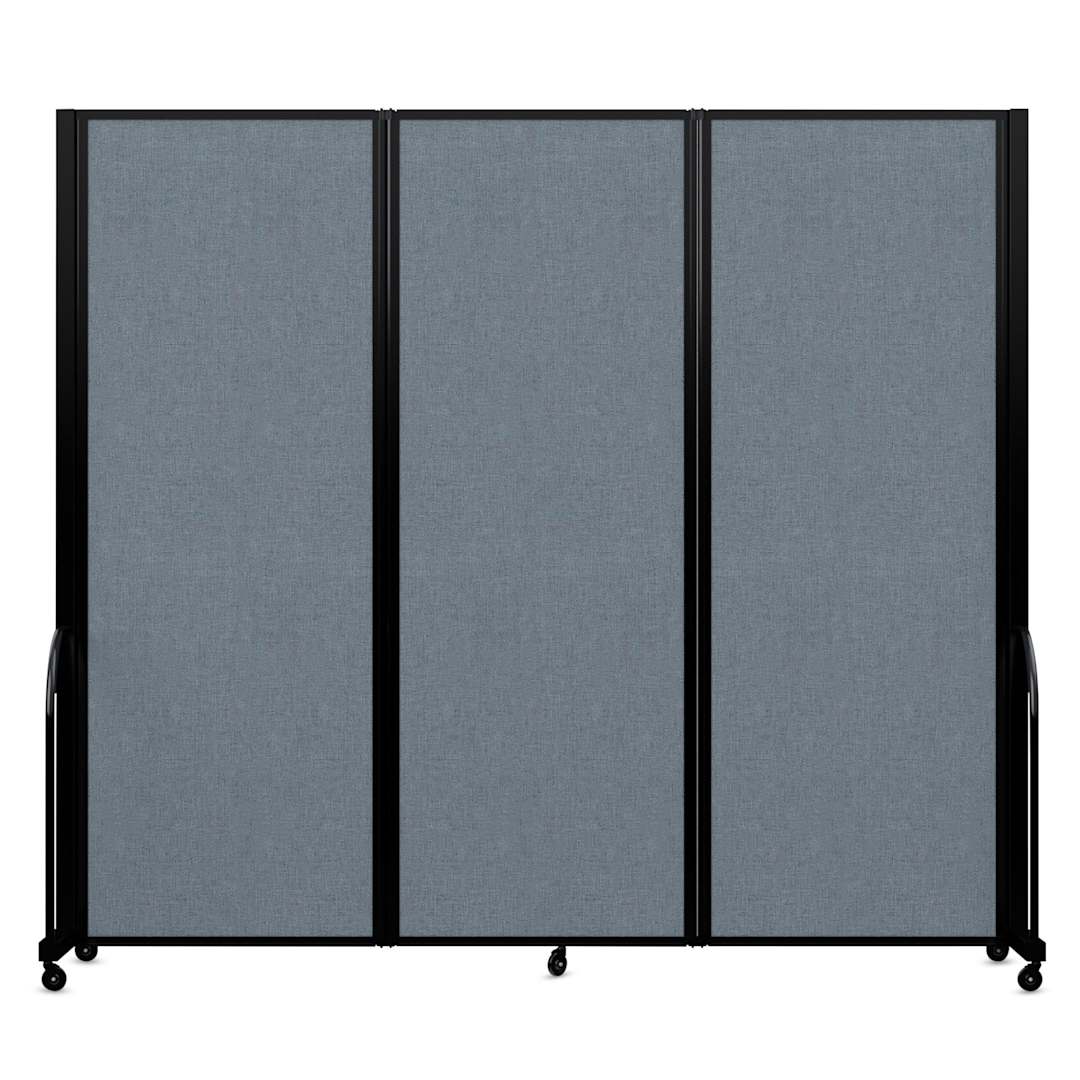 Open in modal - Screenflex Full Motion Room Divider - Summer Blue, 3 Panel