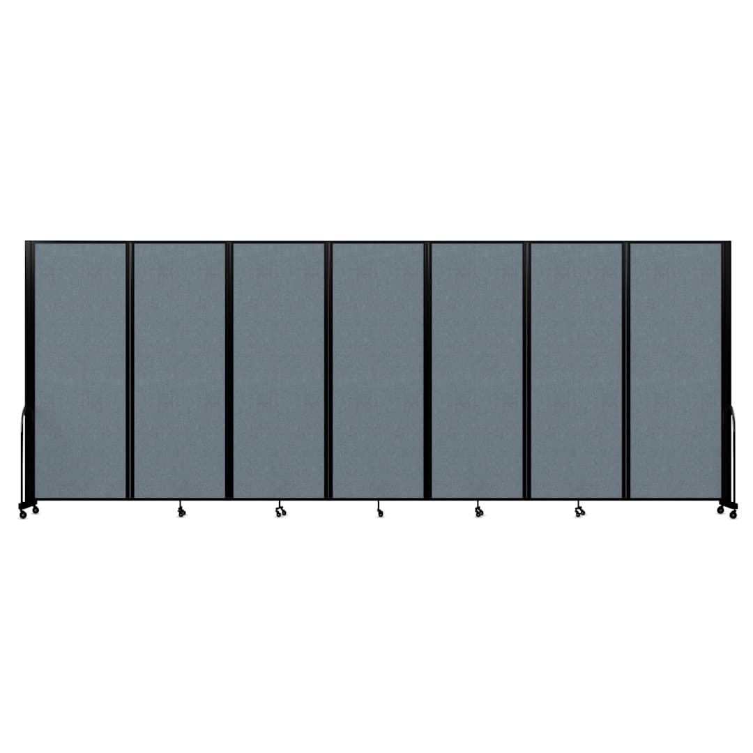 Open in modal - Screenflex Full Motion Room Divider - 7'6" x 19'7", Summer Blue, 7 Panel