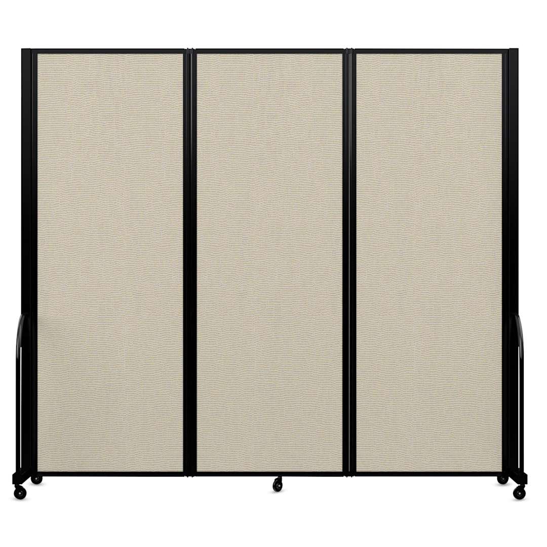 Open in modal - Screenflex Full Motion Room Divider - Sand, 3 Panel
