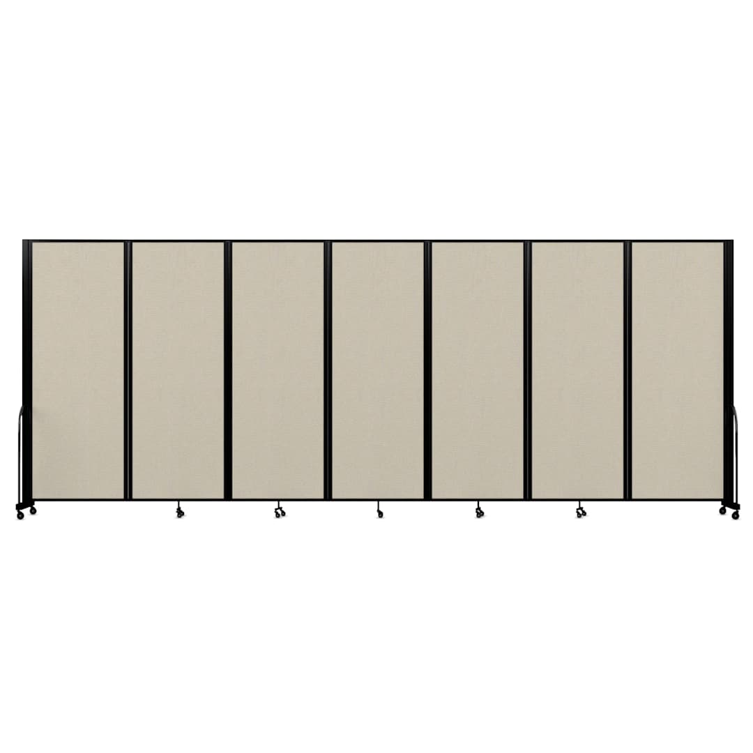 Open in modal - Screenflex Full Motion Room Divider - 7'6" x 19'7", Sand, 7 Panel