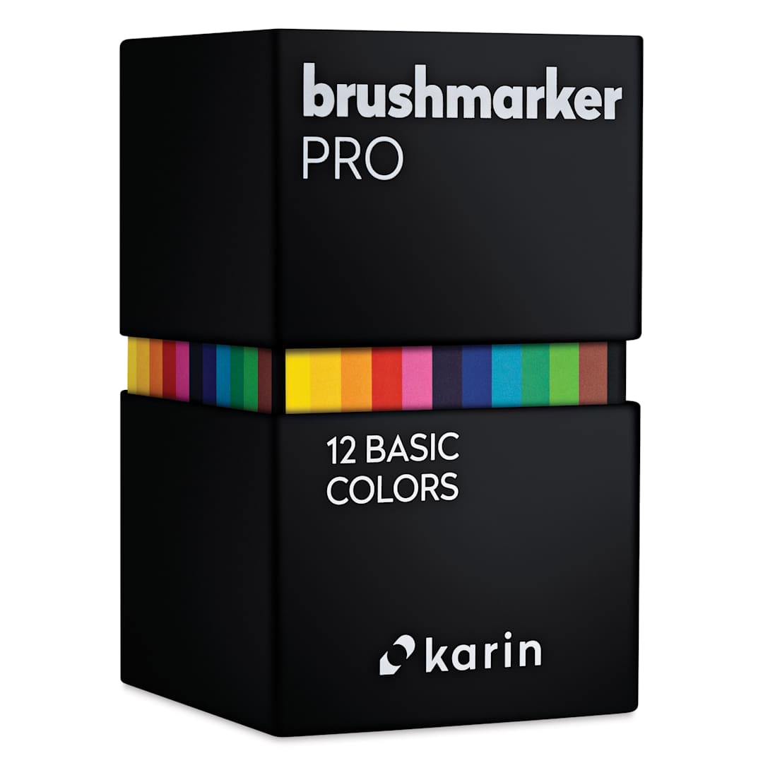 Open in modal - Karin Brushmarkers Pro Markers and Sets - Set of 12, Basic Colors