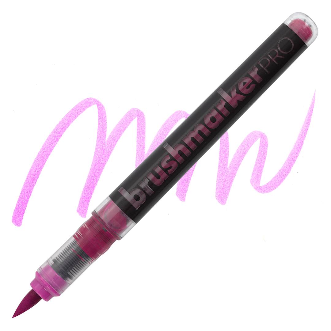 Open in modal - Karin Brushmarkers Pro Marker - Neon Red Lilac, swatch and marker