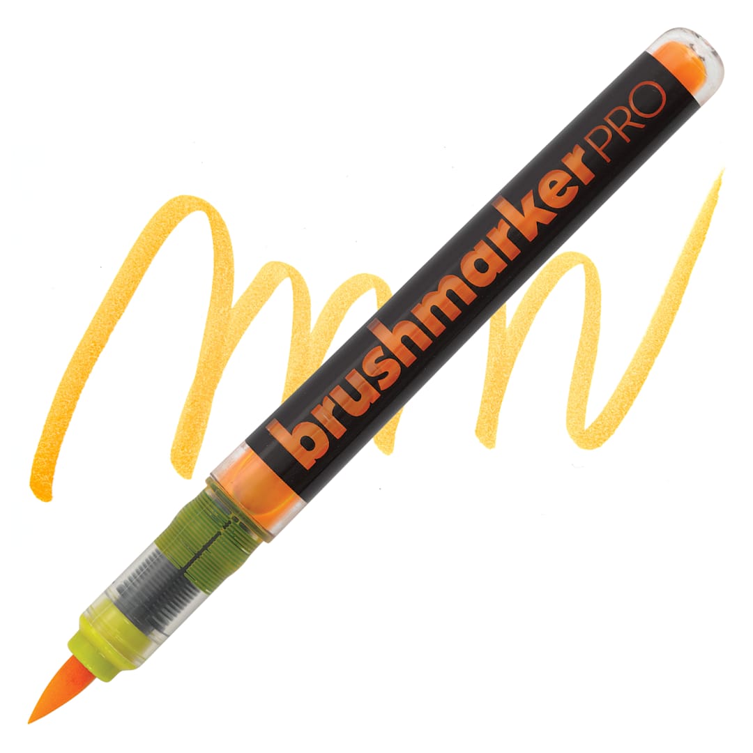 Open in modal - Karin Brushmarkers Pro Marker - Neon Orange, swatch and marker