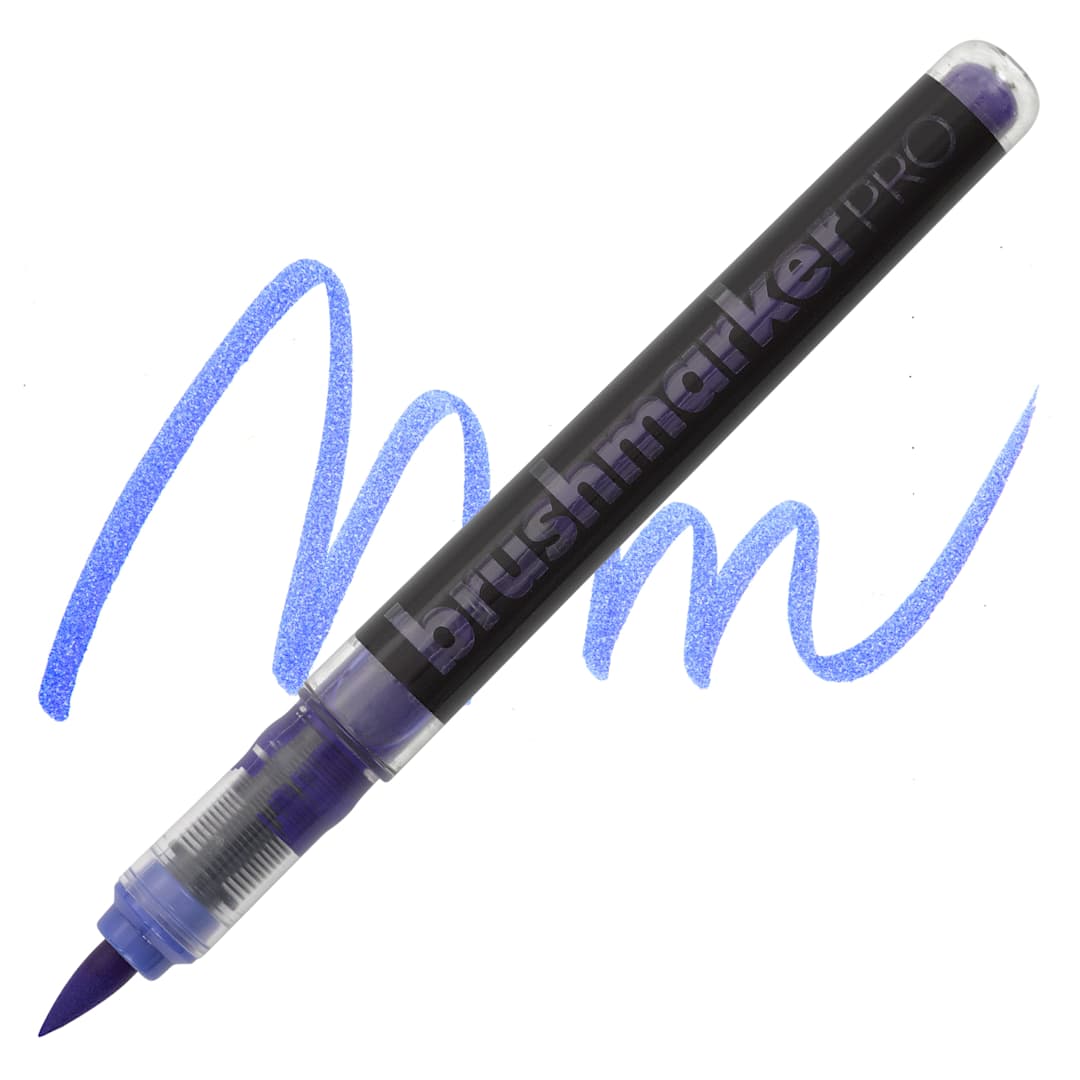 Open in modal - Karin Brushmarkers Pro Marker - Neon Violet Blue, swatch and marker