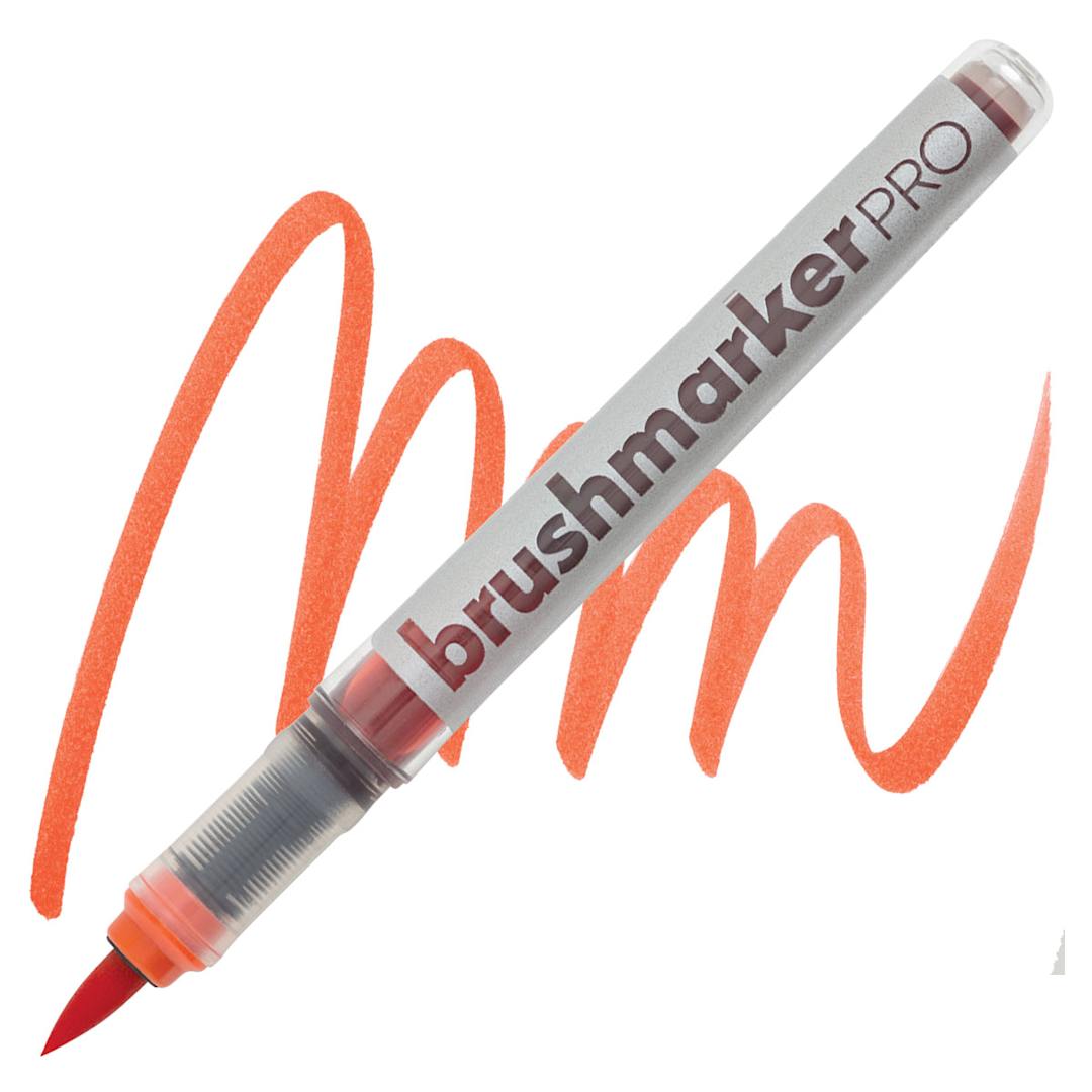 Open in modal - Karin Brushmarkers Pro Marker - Orange Red marker and swatch