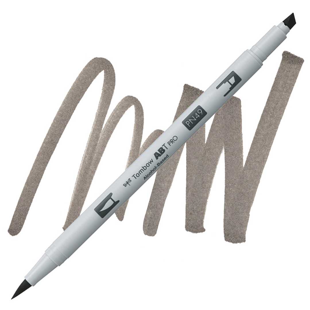 Open in modal - Tombow ABT PRO Alcohol Marker - Warm Gray 8, PN49 marker and swatch